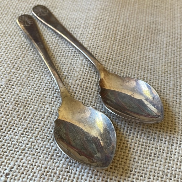 Vintage silver plate England Jelly or Jan tea spoons set of 2 - Picture 8 of 8